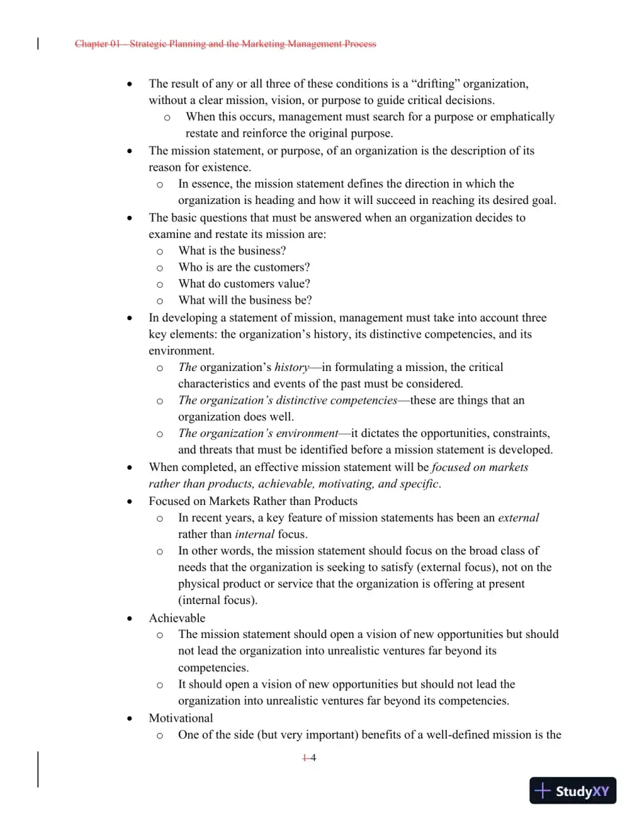 Class Notes For A Preface to Marketing Management, 14th Edition, page 5