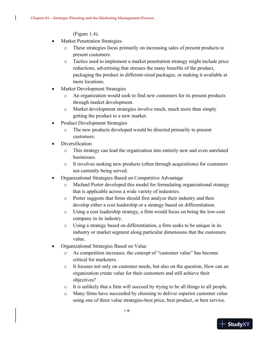 Class Notes For A Preface to Marketing Management, 14th Edition, page 7
