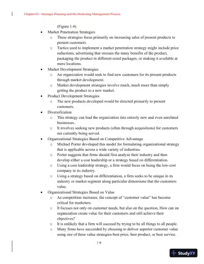 Class Notes For A Preface to Marketing Management, 14th Edition - Page 7 preview image