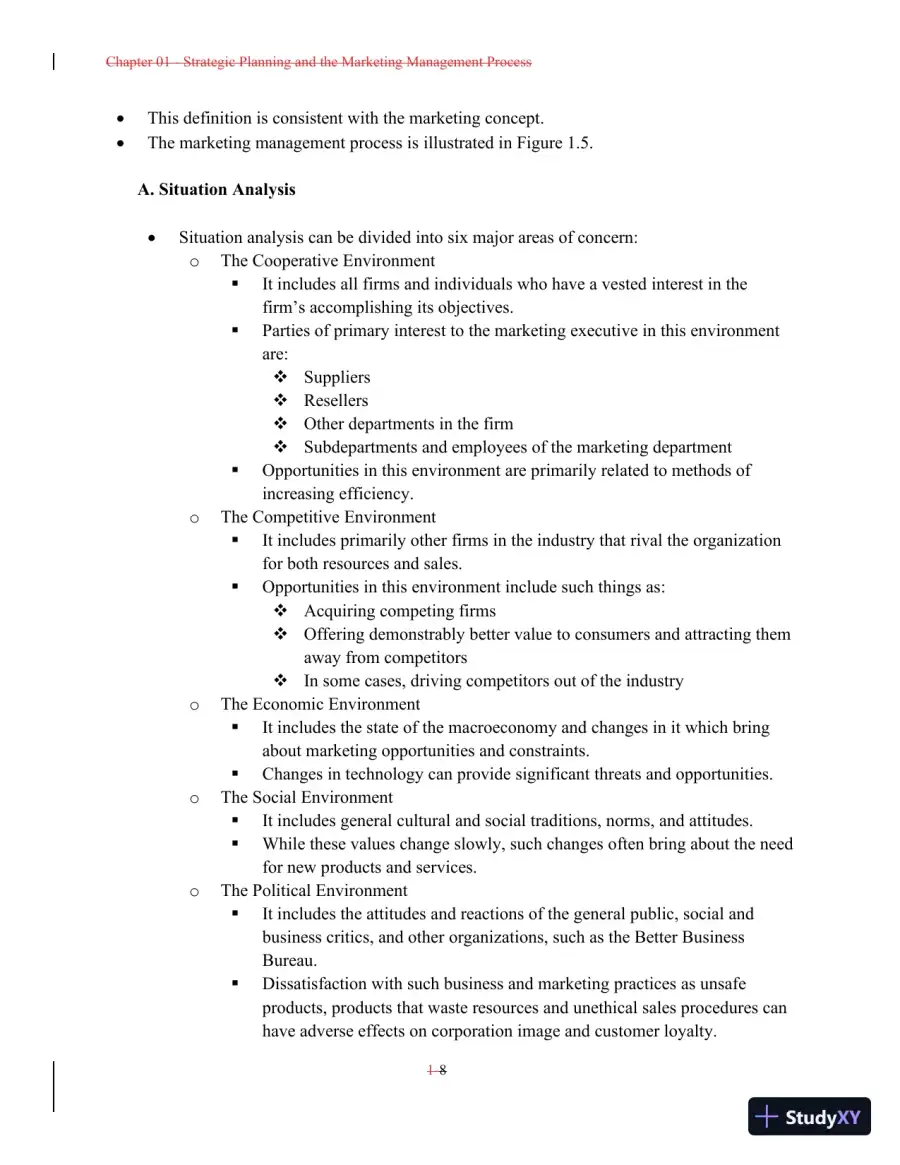 Class Notes For A Preface to Marketing Management, 14th Edition, page 9