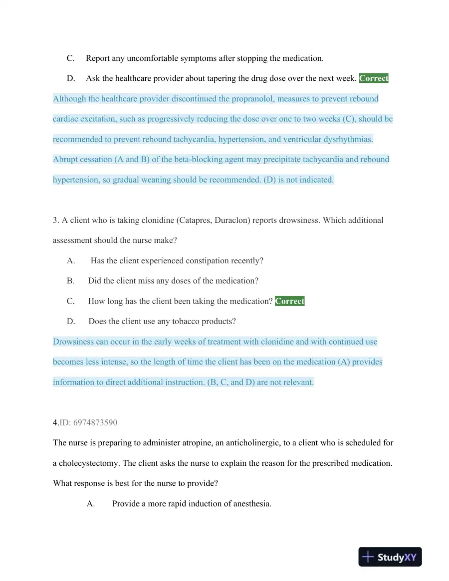 HESI Critical Care Practice Exam With Answers (75 Solved Questions), page 3