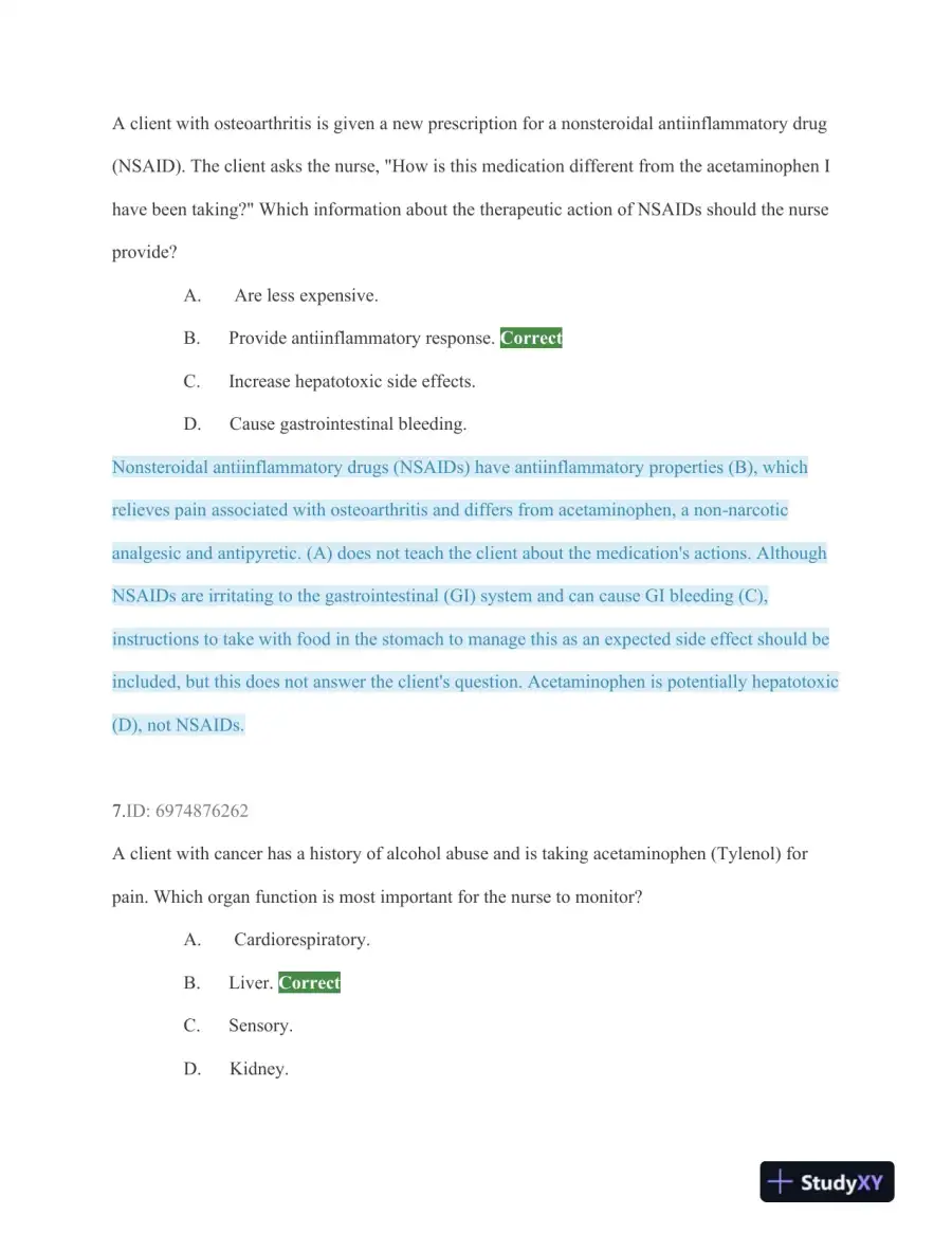 HESI Critical Care Practice Exam With Answers (75 Solved Questions), page 5