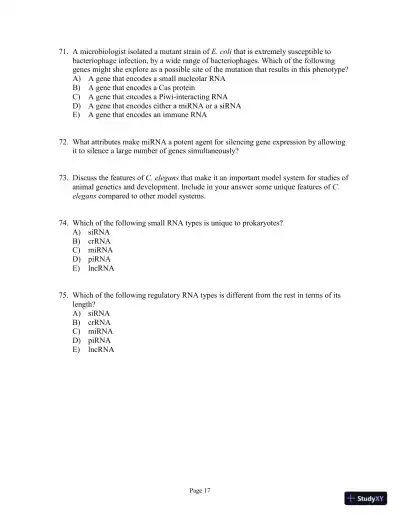 Test Bank for Genetics Essentials: Concepts and Connections, 3rd Edition - Page 18 preview image