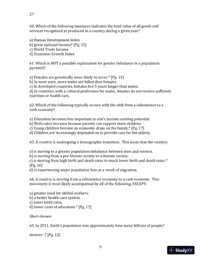 World Regional Geography without Subregions: Global Patterns, Local Lives Sixth Edition Solution Manual - Page 10 preview image