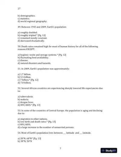 World Regional Geography without Subregions: Global Patterns, Local Lives Sixth Edition Solution Manual - Page 8 preview image