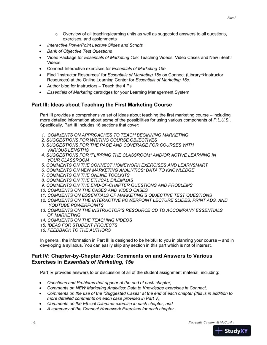 Solution Manual for Essentials of Marketing: A Marketing Strategy Planning Approach, 15th Edition, page 15