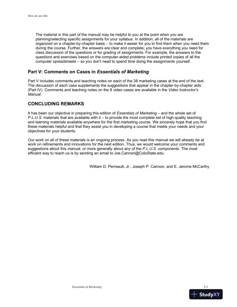 Solution Manual for Essentials of Marketing: A Marketing Strategy Planning Approach, 15th Edition, page 16
