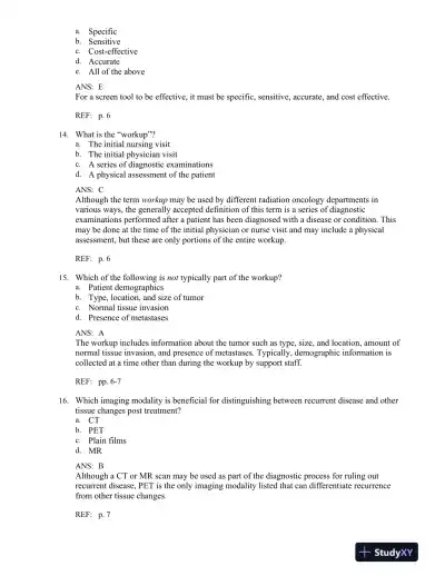 Principles and Practice of Radiation Therapy 4th Edition Test Bank - Page 5 preview image