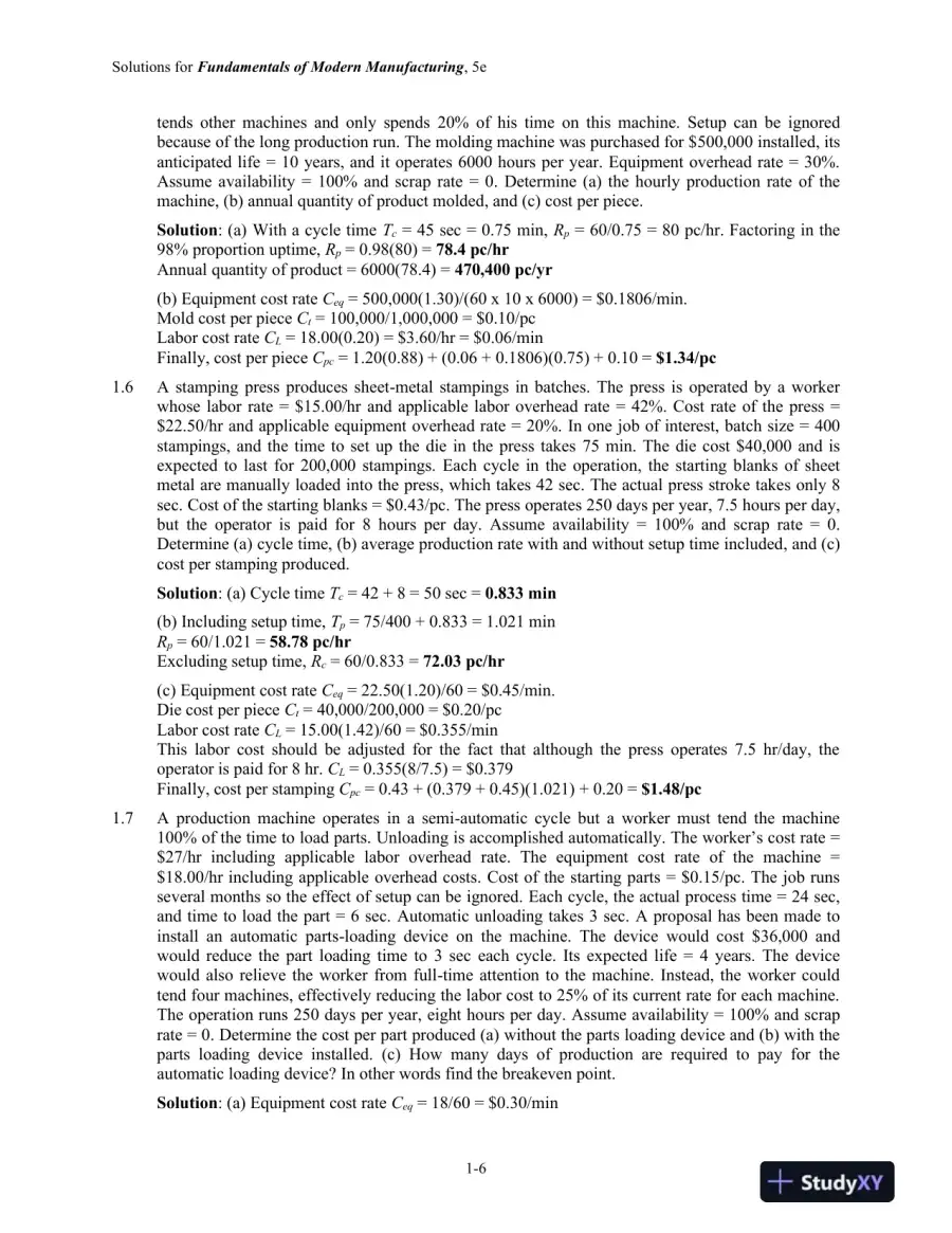 Solution Manual for Fundamentals of Modern Manufacturing: Materials, Processes, and Systems, 5th Edition, page 7