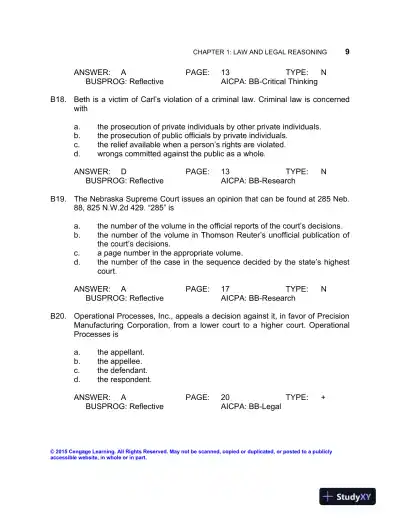 Test Bank For Business Law: Text And Cases, 13th Edition - Page 12 preview image