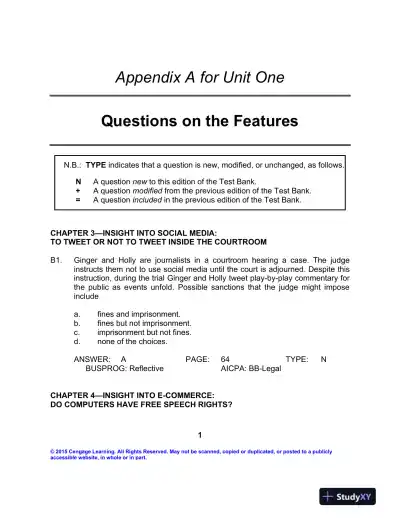 Test Bank For Business Law: Text And Cases, 13th Edition - Page 15 preview image