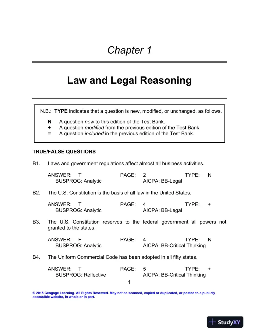 Test Bank For Business Law: Text And Cases, 13th Edition, page 4