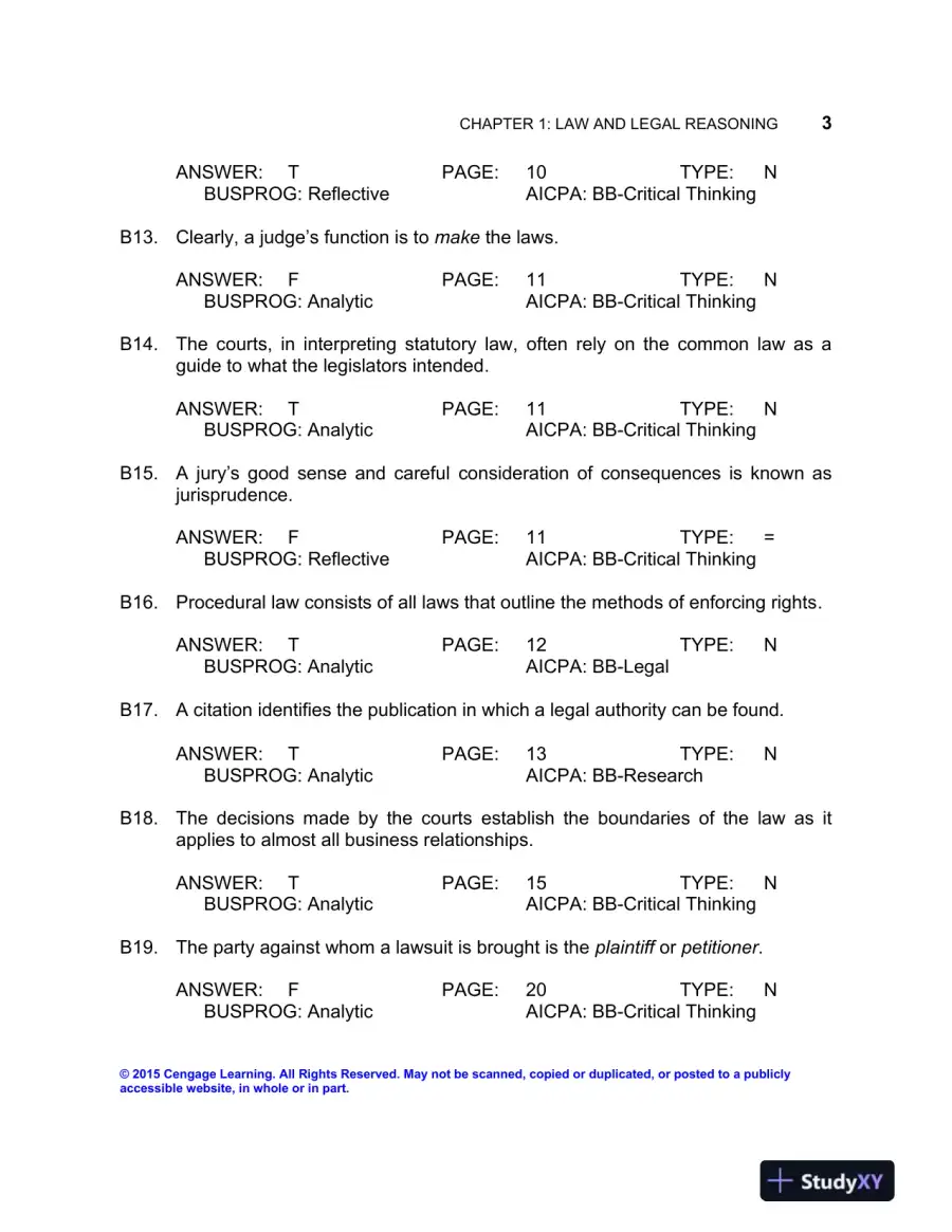 Test Bank For Business Law: Text And Cases, 13th Edition, page 6