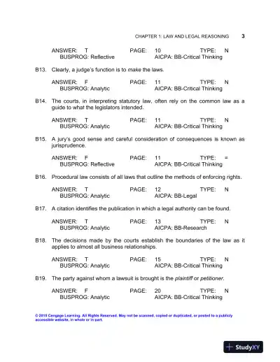 Test Bank For Business Law: Text And Cases, 13th Edition - Page 6 preview image