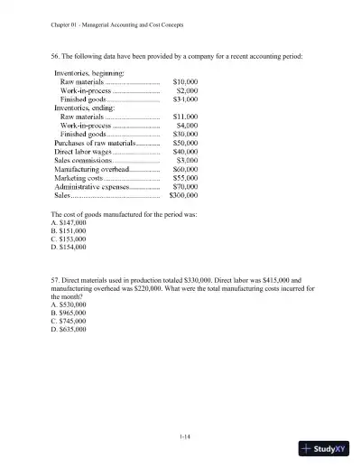 Test Bank For Introduction To Managerial Accounting, 5th Edition - Page 15 preview image