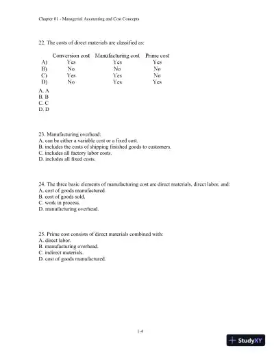 Test Bank For Introduction To Managerial Accounting, 5th Edition - Page 5 preview image