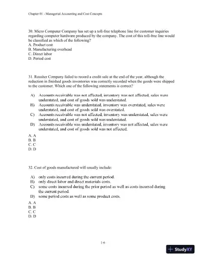 Test Bank For Introduction To Managerial Accounting, 5th Edition - Page 7 preview image