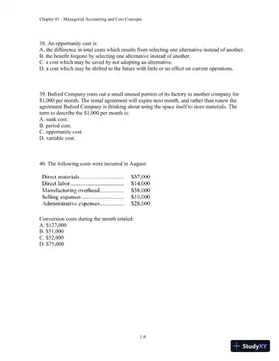 Test Bank For Introduction To Managerial Accounting, 5th Edition - Page 9 preview image