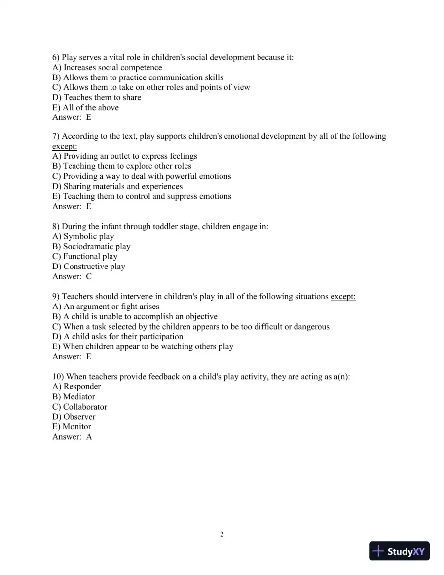 Test Bank for Creative Thinking and Arts-Based Learning: Preschool Through Fourth Grade, 7th Edition, page 13