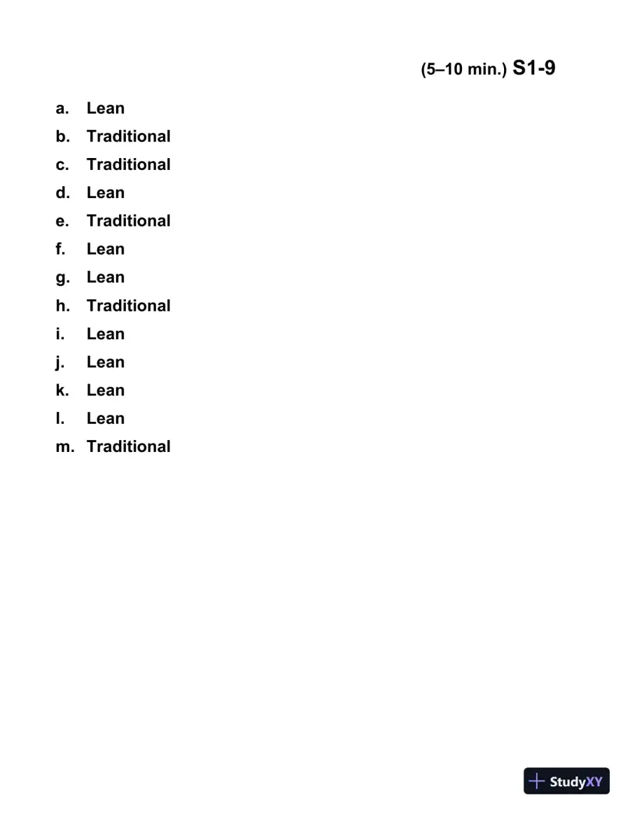 Managerial Accounting, Third Canadian Edition Solution Manual, page 11