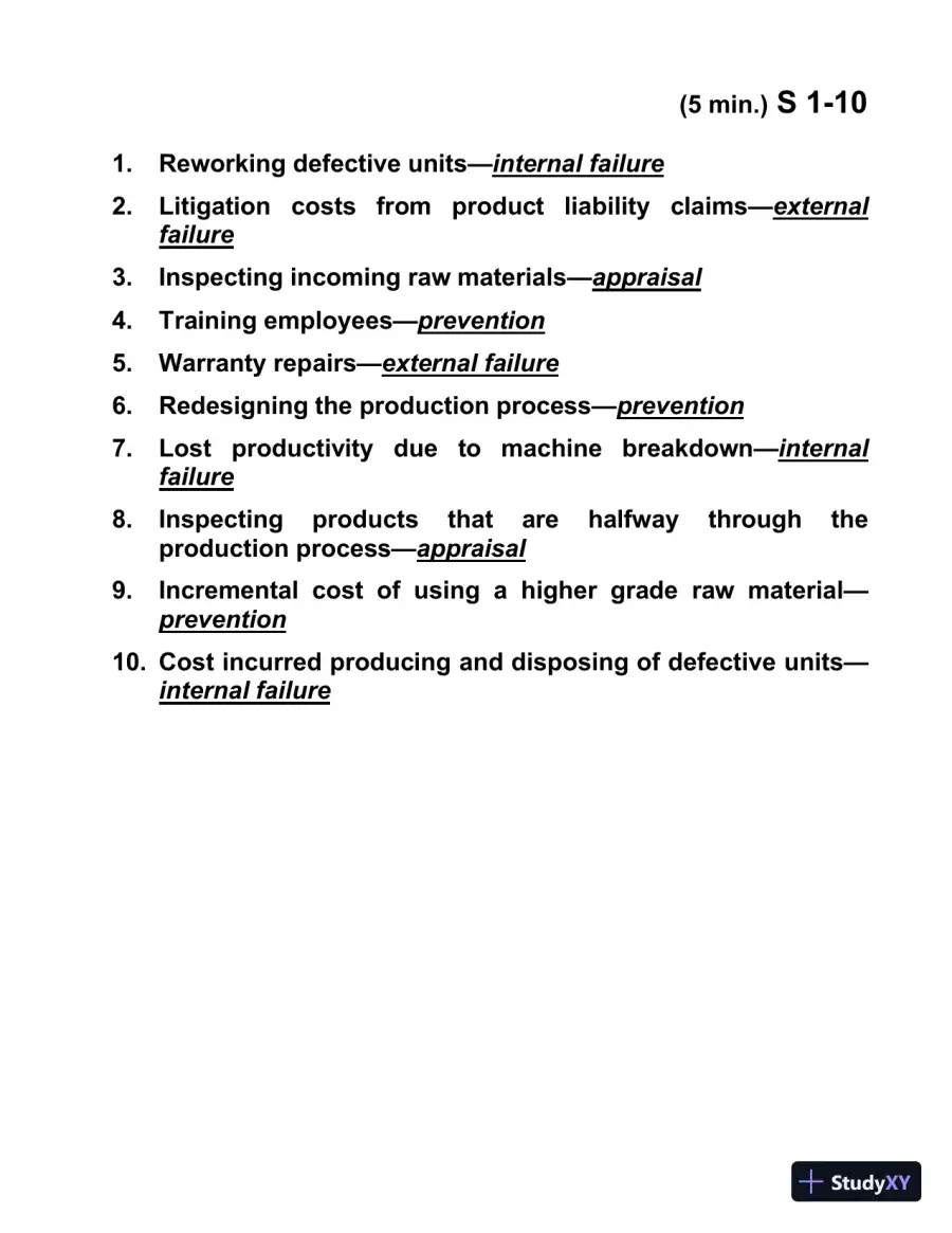 Managerial Accounting, Third Canadian Edition Solution Manual, page 12