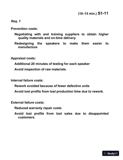 Managerial Accounting, Third Canadian Edition Solution Manual - Page 13 preview image