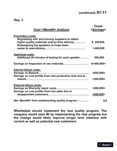Managerial Accounting, Third Canadian Edition Solution Manual - Page 14 preview image