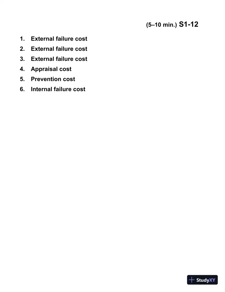 Managerial Accounting, Third Canadian Edition Solution Manual, page 15