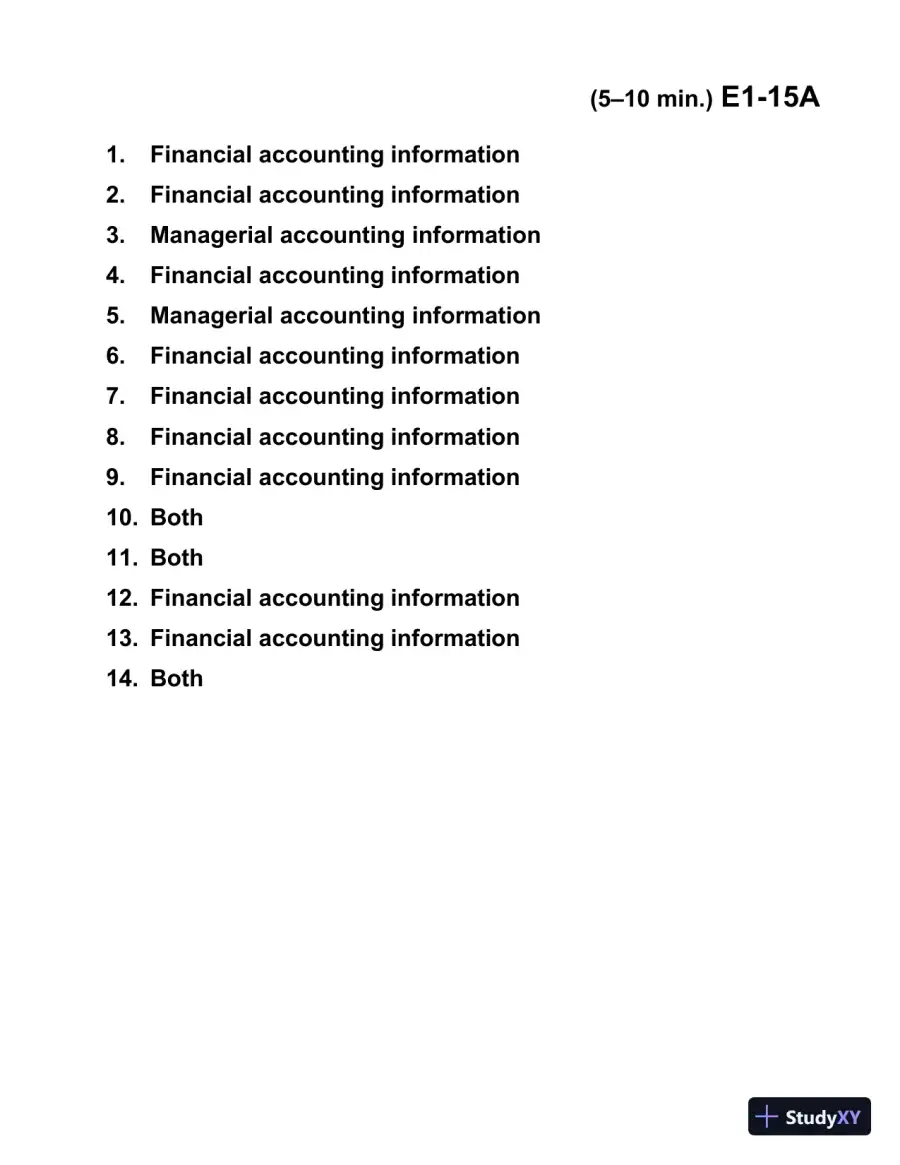 Managerial Accounting, Third Canadian Edition Solution Manual, page 18