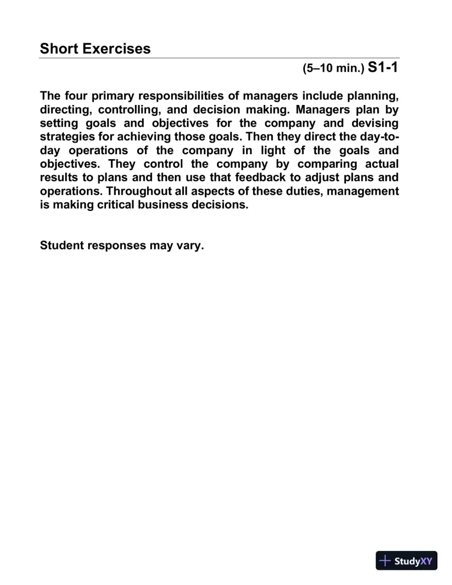 Managerial Accounting, Third Canadian Edition Solution Manual, page 3