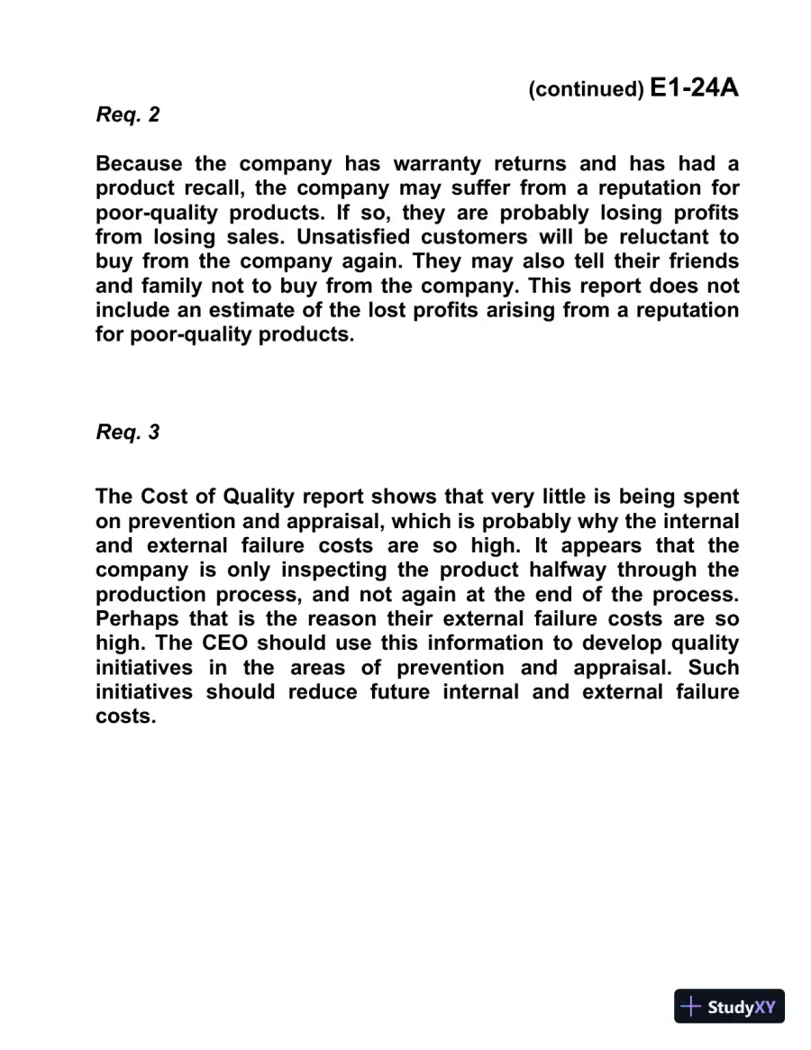 Managerial Accounting, Third Canadian Edition Solution Manual, page 30
