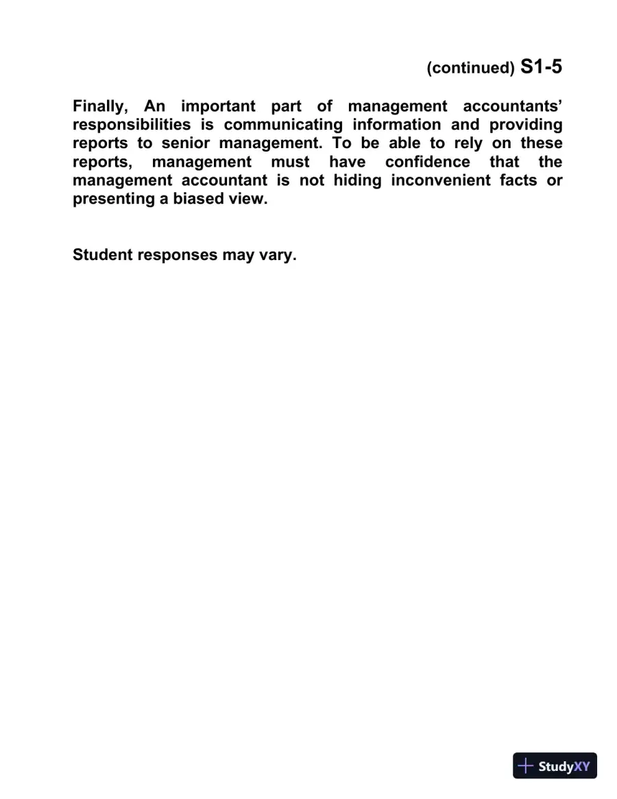 Managerial Accounting, Third Canadian Edition Solution Manual, page 8