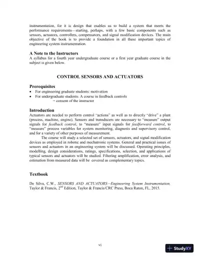 Solution Manual for Sensors and Actuators: Engineering System Instrumentation, 2nd Edition - Page 5 preview image
