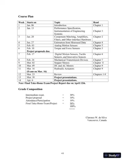 Solution Manual for Sensors and Actuators: Engineering System Instrumentation, 2nd Edition - Page 6 preview image