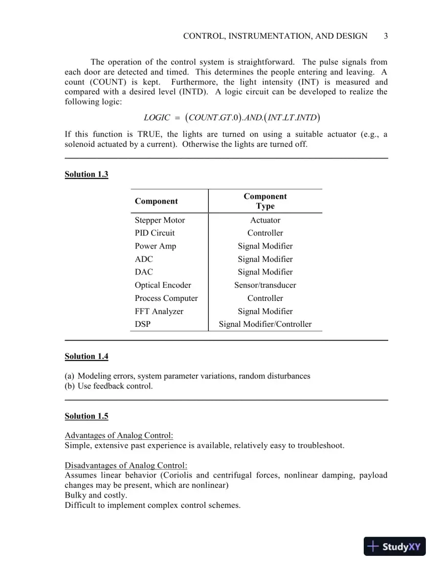 Solution Manual for Sensors and Actuators: Engineering System Instrumentation, 2nd Edition, page 9