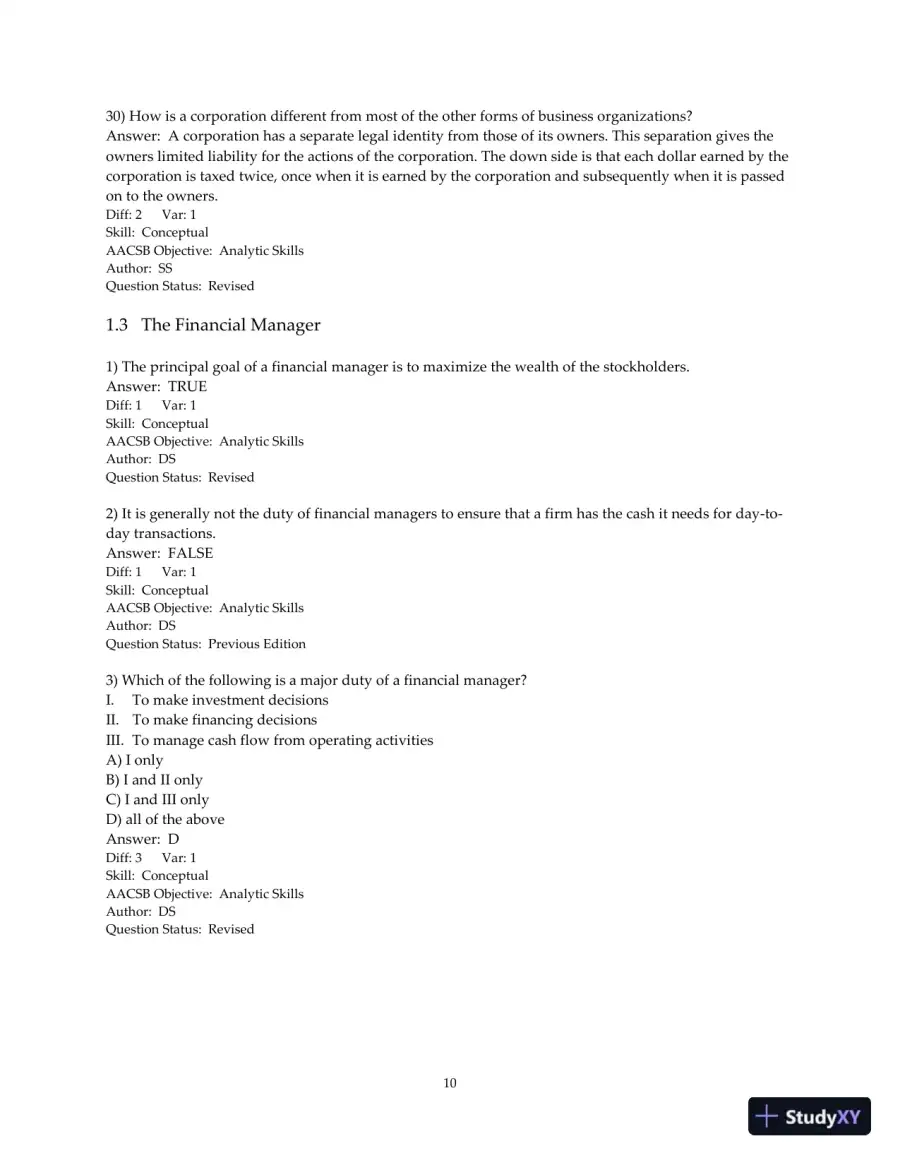 Test Bank for Fundamentals of Corporate Finance, 4th Edition, page 11