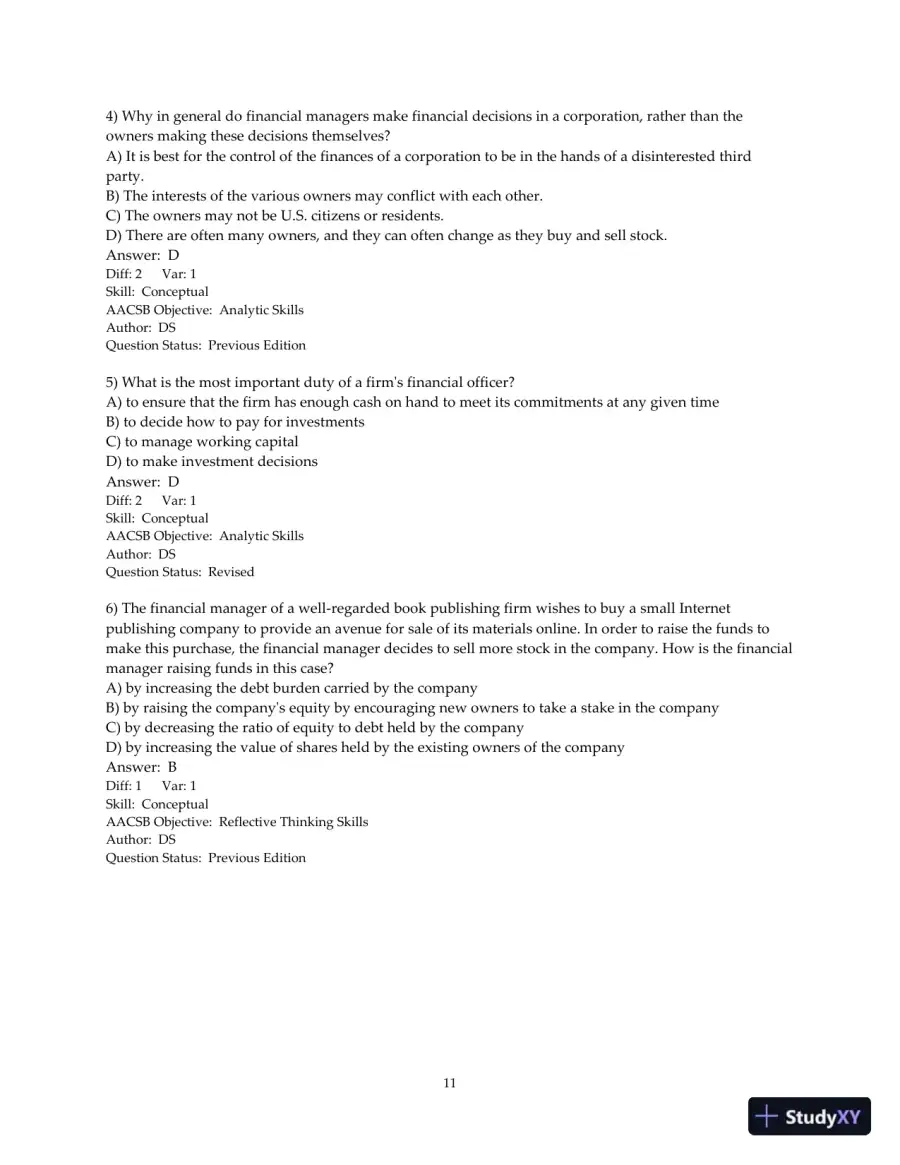 Test Bank for Fundamentals of Corporate Finance, 4th Edition, page 12