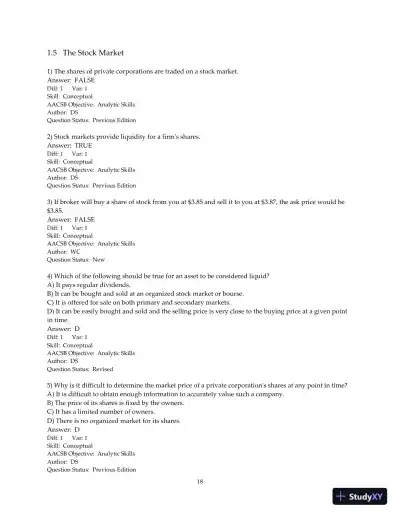 Test Bank for Fundamentals of Corporate Finance, 4th Edition - Page 19 preview image