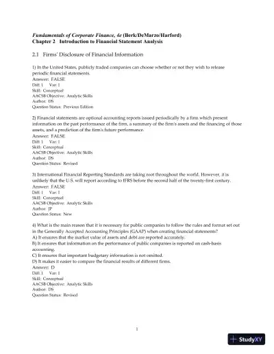 Test Bank for Fundamentals of Corporate Finance, 4th Edition - Page 30 preview image