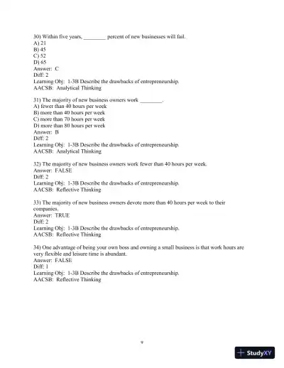 Test Bank for Essentials of Entrepreneurship and Small Business Management, 9th Edition - Page 11 preview image
