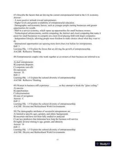 Test Bank for Essentials of Entrepreneurship and Small Business Management, 9th Edition - Page 15 preview image