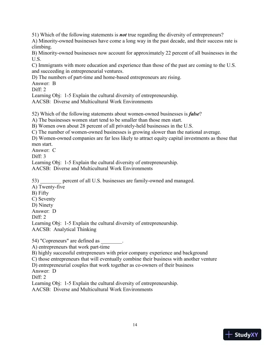 Test Bank for Essentials of Entrepreneurship and Small Business Management, 9th Edition, page 16