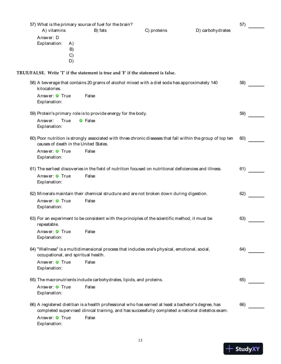 Nutrition: An Applied Approach, 4th Edition Test Bank, page 14