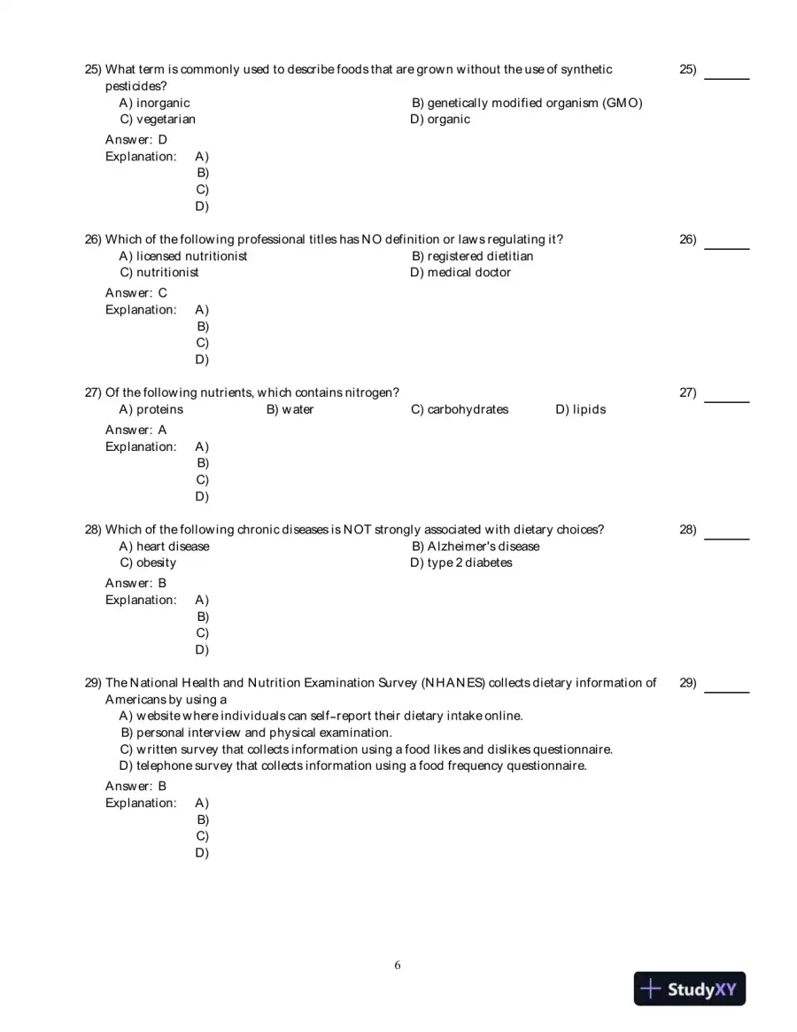 Nutrition: An Applied Approach, 4th Edition Test Bank, page 7