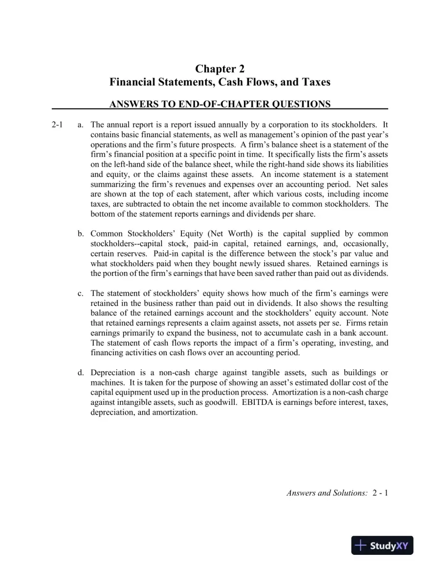 Solution Manual For Corporate Finance: A Focused Approach, 7th Edition, page 15