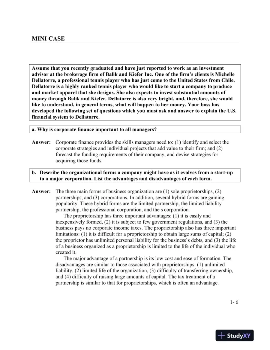 Solution Manual For Corporate Finance: A Focused Approach, 7th Edition, page 7