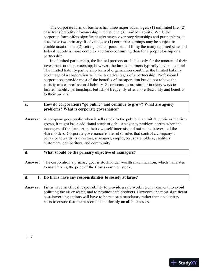Solution Manual For Corporate Finance: A Focused Approach, 7th Edition, page 8