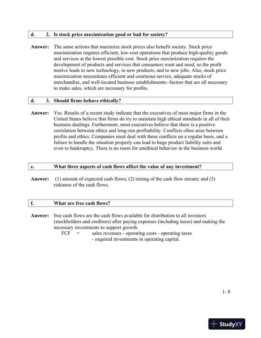 Solution Manual For Corporate Finance: A Focused Approach, 7th Edition, page 9