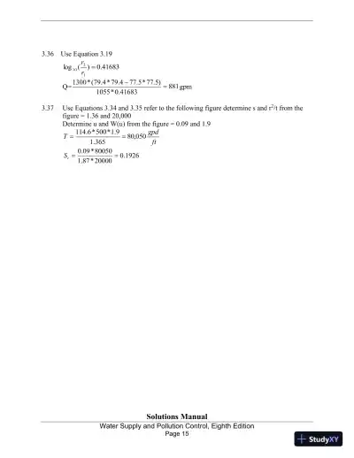 Solution Manual for Water Supply and Pollution Control, 8th Edition - Page 15 preview image