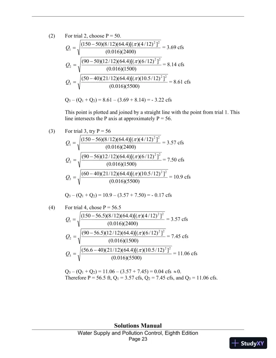 Solution Manual for Water Supply and Pollution Control, 8th Edition, page 23